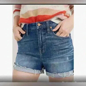 Madewell High Rise  Denim Shorts Size 29 Glenoaks Wash Cutoff Edition